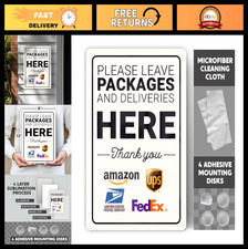 "Weatherproof Package Delivery Sign 8x12 - Fade-Proof Aluminum - 'Please Leave P