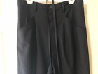 Moyuru cropped black pants, paper bag waist, tapered legs,  low crotch — photo 9