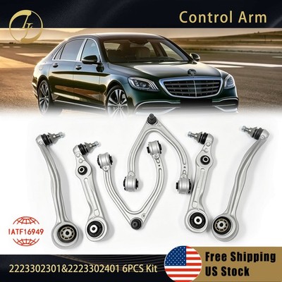 6PCS Front Upper & Lower Control Arm Kit For Mercedes-Benz S450 S550 S550e S560