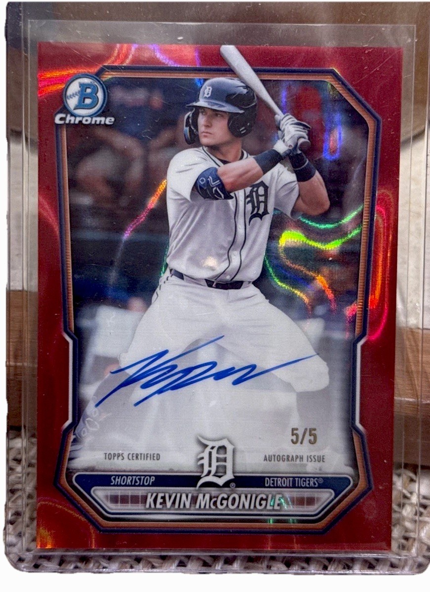 2026 Bowman Chrome KEVIN MCGONIGLE RED AUTO/5 💣 view 1