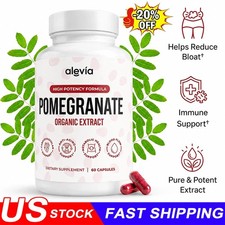 Alevia Pomegranate Capsules 60ct Organic Extract Antioxidant