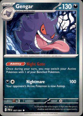 Gengar Uncommon SV: Paldean Fates 057/091 NM Nelnal 2024