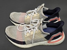 Adidas Ultraboost 19 Athletic Womens Sz 7 Chalk White Navy Blue Athletic Shoes