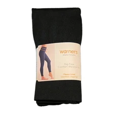 Womens Fleece Lined Warners  Leggings Seamless Black XS 4/6