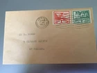 GB STAMPS FIRST DAY COVER 1943 CHANNEL ISLANDS OCCUPIED JERSEY VIEWS 1d & 1 1/2d