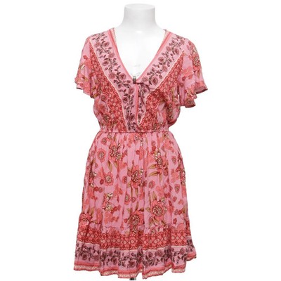 Rusttydustty, Kleid, Größe: S, Pink/Rot/Mehrfarbig, Viskose, Blumen, Damen #ErY