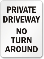 Aluminum Private Property Sign Weatherproof Outdoor Metal 8x12 P00422