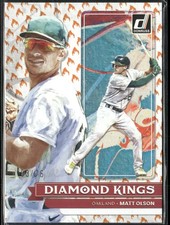 2022 Donruss #13 Matt Olson On Fire Emoji #/75 Oakland A's
