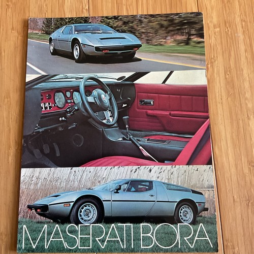 Maserati Bora 2 Sided Brochure , Flyer , Gran Turismo, Vintage 70s
