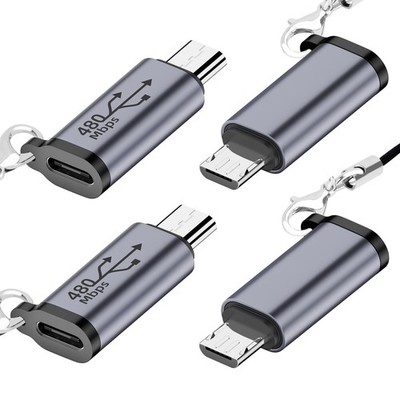 Seminer USB C to Micro Adapter (4 Pack), Type-C Female cfemale-microx4 