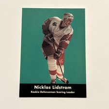Nicklas Lidstrom 1991-92 Parkhurst Rookie Card #445 Detroit Red Wings . rookie card picture
