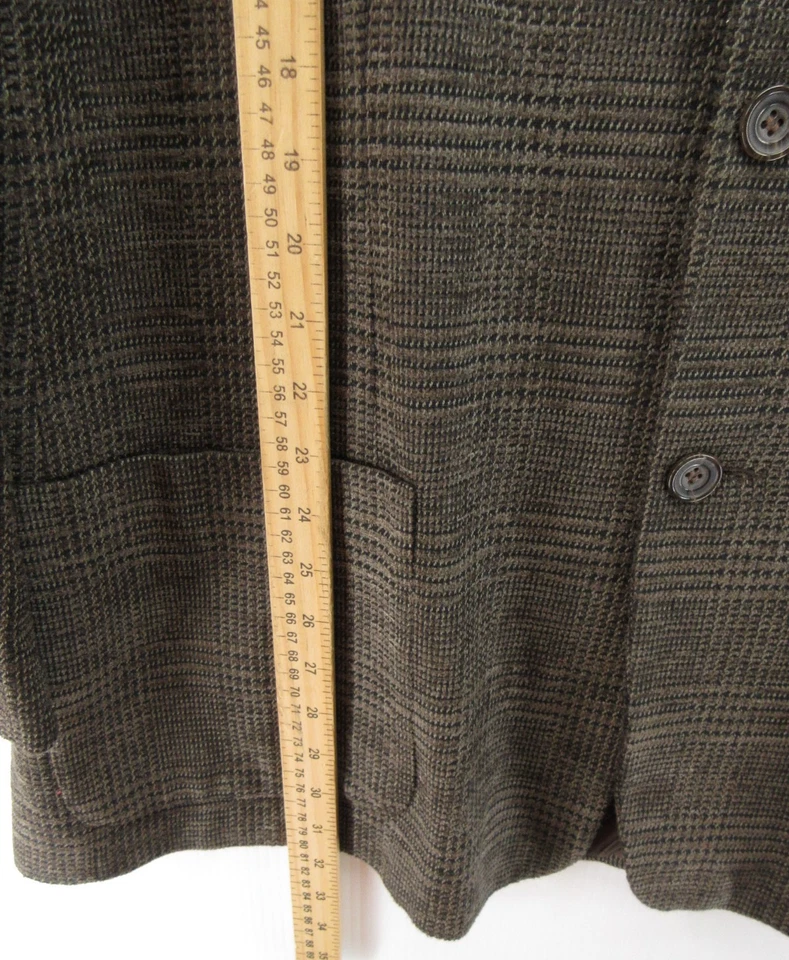 VINTAGE Structure Le Collezioni Sport Coat Men XL Brown Blazer Wool Houndstooth - Image 4 of 4