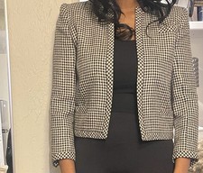 Women  s Valentino Boutique Houndstooth Blazer. Fits Like A Size 6
