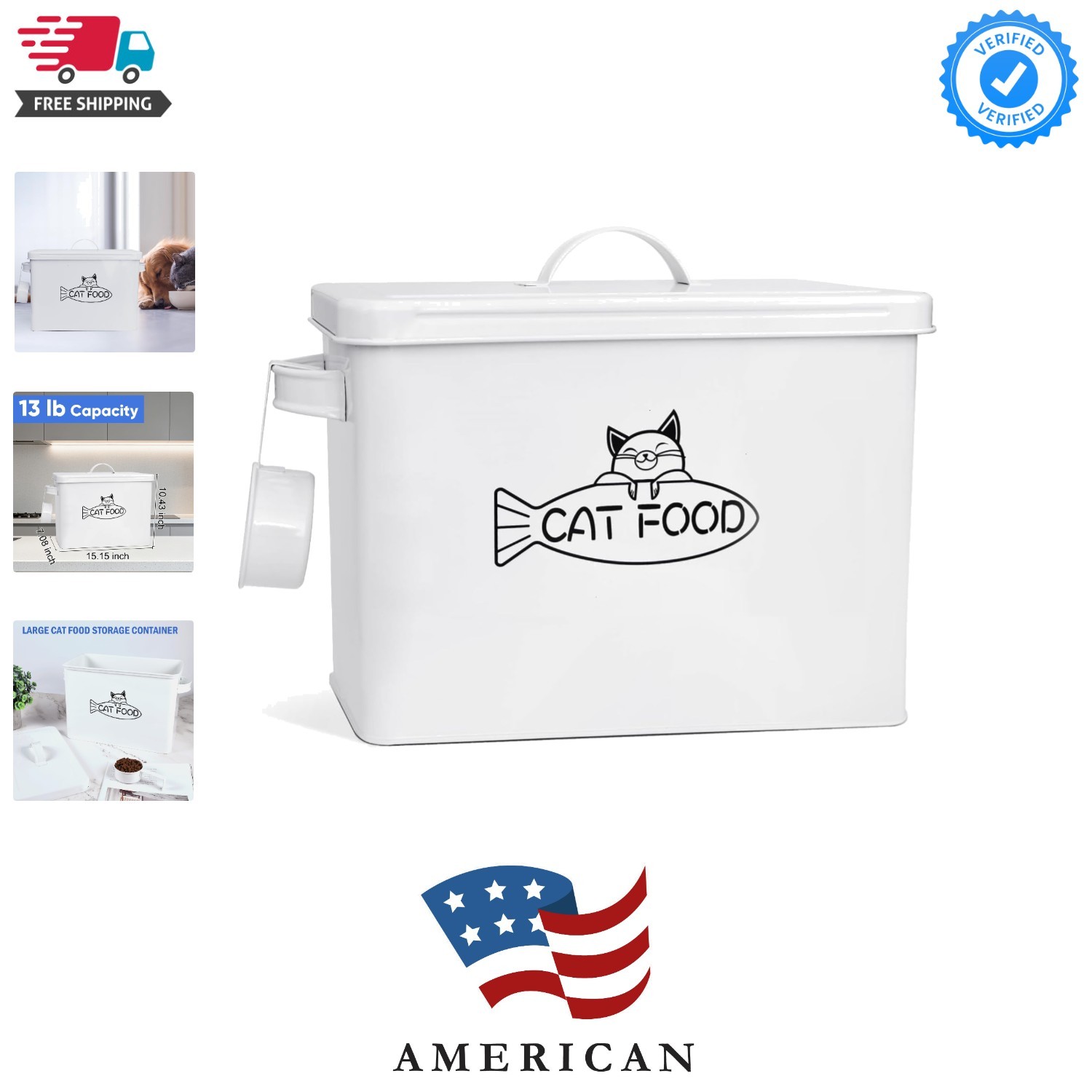 Storage Container, Farmhouse Pet Food Storage Containe...