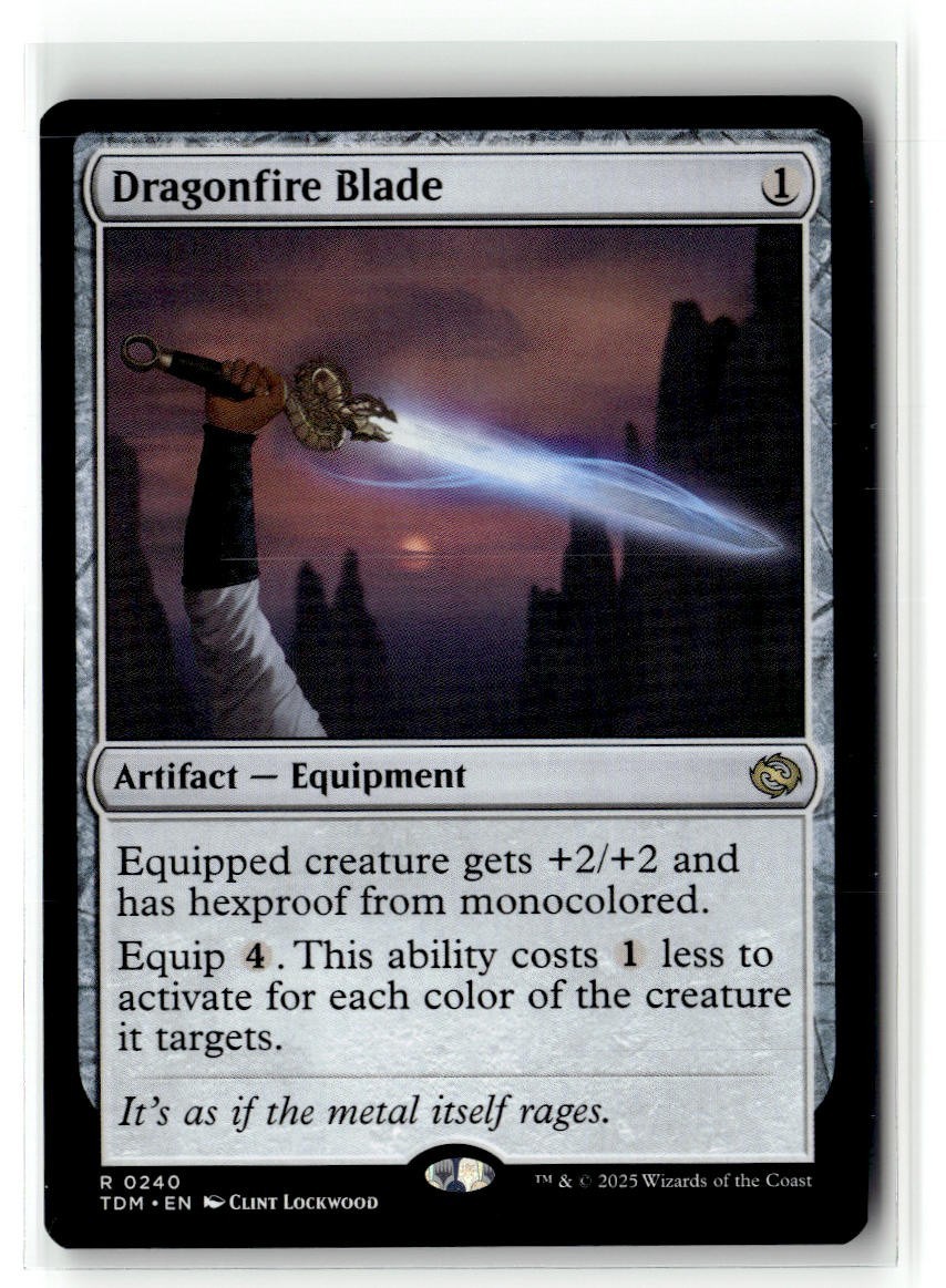 Dragonfire Blade FOIL - Tarkir Dragonstorm (TDM) NM MTG