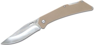 Schrade Slingshot 4'' AUS-10A Blade Tan G10 Handle Folding Knife - 1159301