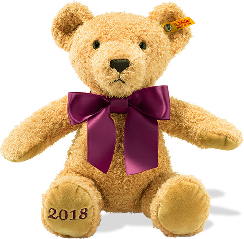 STEIFF EAN 113321- Cosy Year Bear 2018 Teddy + FREE STEIFF GIFT BOX Brand New