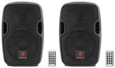  2 Rockville BPA8 8" Professional Powered Active 300w DJ PA Speakers Bluetooth