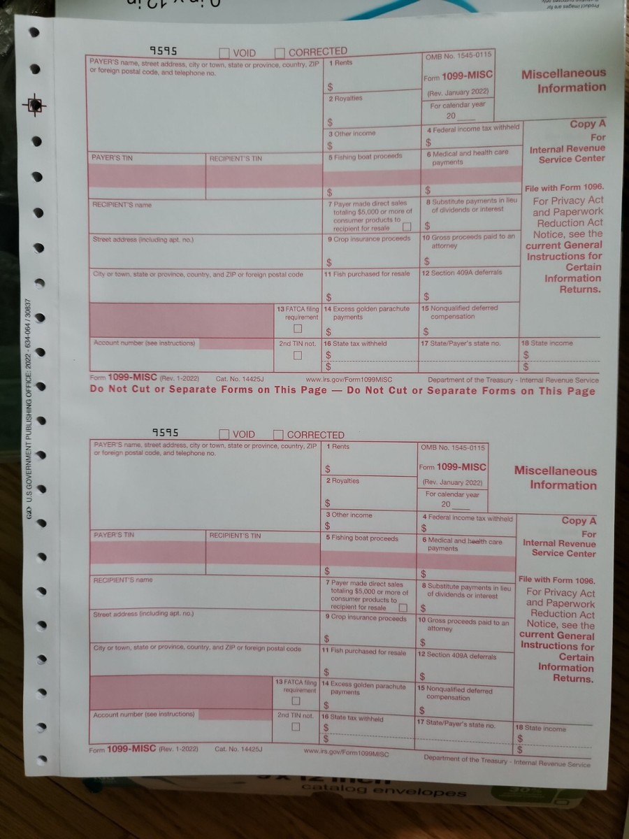 1099 Misc Form 2014