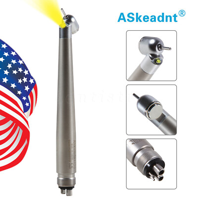 LED Dental 45 Degree Surgical Handpiece High Speed Turbine 4 Hole Rear Exhaust