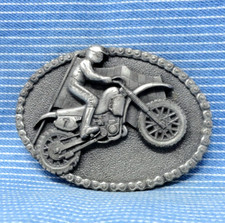 Motocross Racing Belt Buckle MX Dirt Bike Enduro Chain Vtg 80s Bergamot .CPA555