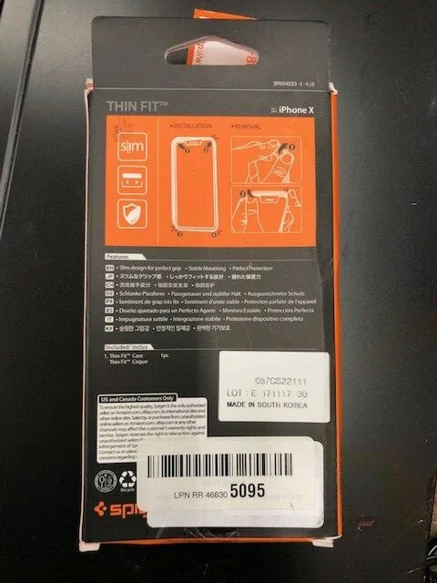 Funda protectora Spigen Apple iPhone XS o X Thin Fit Ultimate dorada Foto 2 de 2