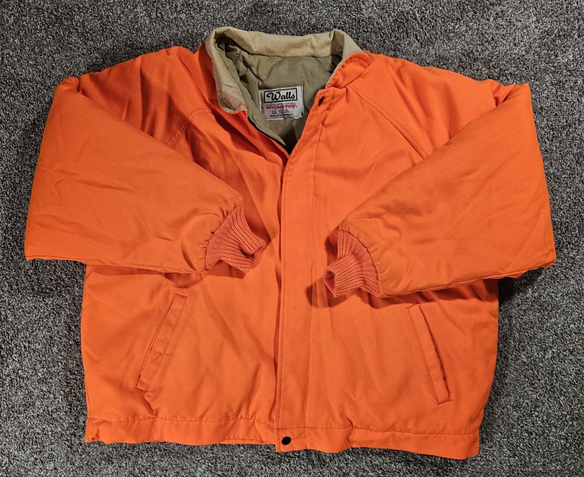 ☆Sale☆Walls USA製BLIZZARD PRUF フルジップジャケット Vintage Walls Blizzard-Pruf USA APPROX 2XL SEE MEASUREMENT Orange