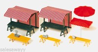 Preiser 17500 MarktstäNde, Marktschirme, Bausatz, H0