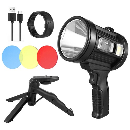 Rechargeable Spotlight Flashlight Super Bright Torch for Hunting Boating Camping - Picture 12 of 12