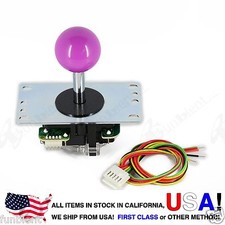 Sanwa Original Japan Arcade Joystick JLF-TP-8YT with Purple Ball Top stick mod