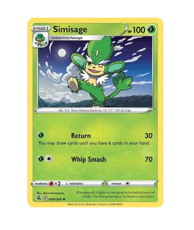 Pokemon - Simisage - 008/264 - Fusion Strike - NM/M