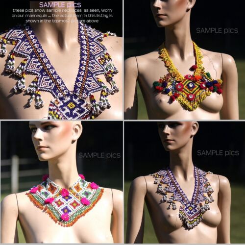 Belly Dance ATS Tribal Beaded NECKLACE Kuchi Afghani 805u3 - Picture 3 of 4