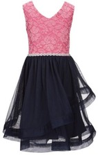 Speechless Big Girl's Sparkling Lace  Tulle Fit  Flare Fanciful Dress-8 or 10