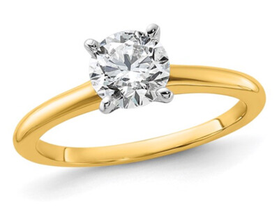 1.00 Carat (ctw VS2, D-E-F) Certified Lab-Grown Diamond Engagement Ring 14k Gold