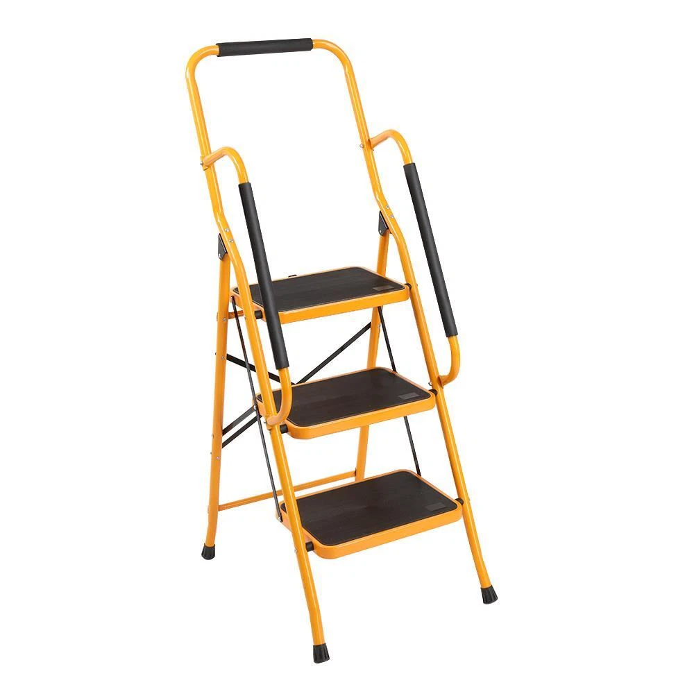 Heavy duty step cheap stool with handrail