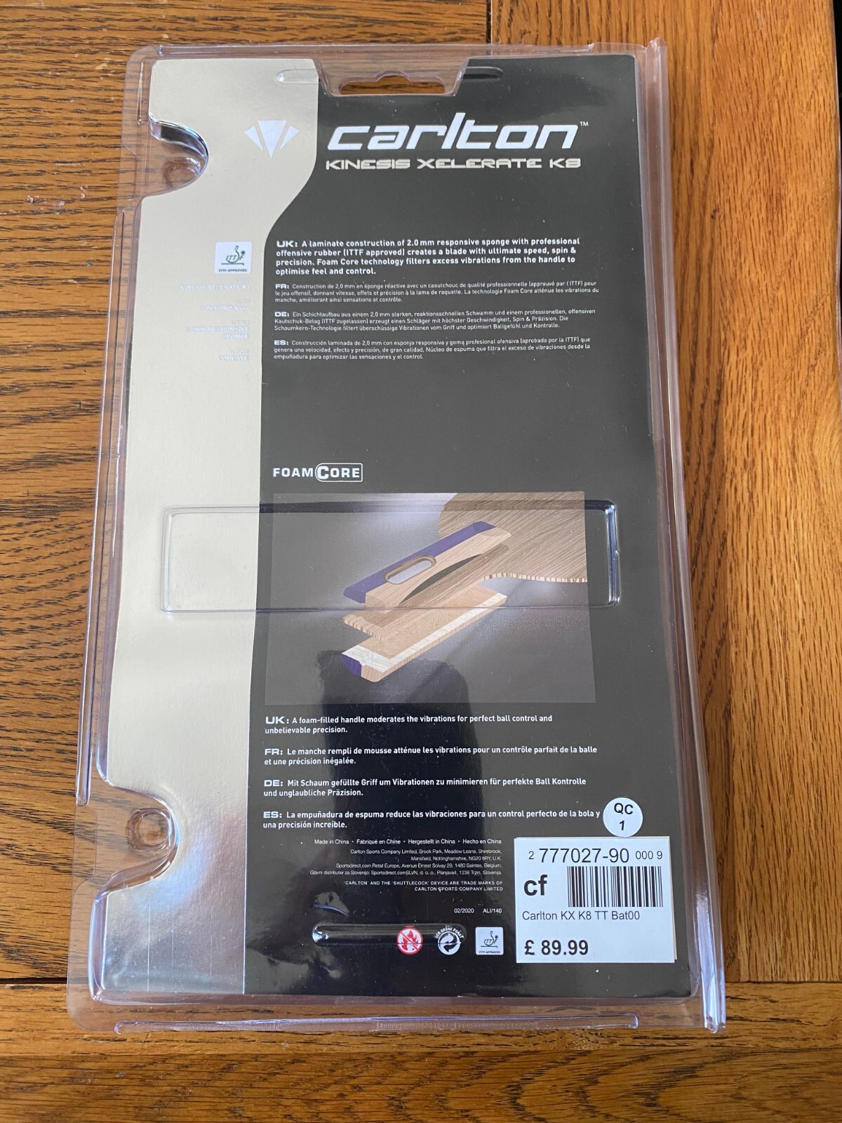 TABLE TENNIS BATS CARLTON K7, K8, K9 BRAND NEW eBay