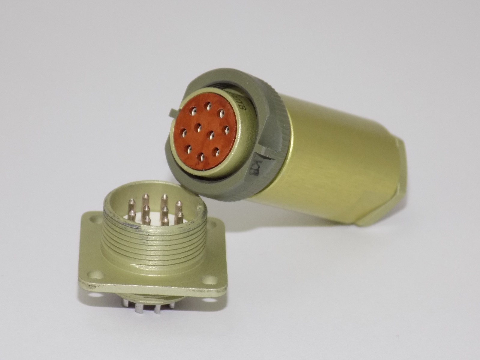 10 Pin RS10TV USSR Military Stat Circular Thread Connector, M + F Set ...