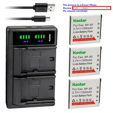 Kastar Battery LTD2 Charger for Casio NP-60 BC-60  Casio Exilim Zoom EX-S10BE