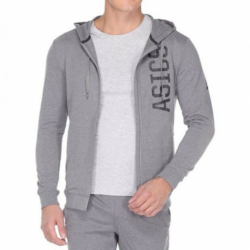 Asics Hombre Cremallera Sudadera Con Capucha Cremallera Completa Sudadera  Con Capucha De Manga Larga Deportes-Gris oscuro-nuevo | eBay