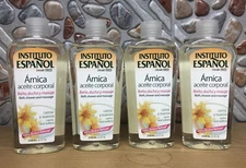 4PK INSTITUTO ESPANOL ARNICA Bath Shower Massage Aceite Corporal 8.5 OZ