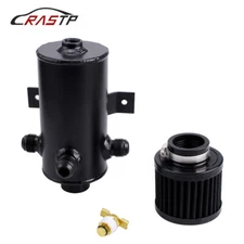 Aluminum Oil Catch Tank Can 3-AN10 Port  Baffled Breather Filter 750ml Reservoir