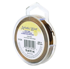 18 Gauge, Antique Brass Artistic Wire. Tarnish Resistant Wire - 10 Yards