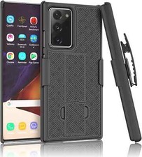 Samsung Galaxy Note 20 5G Case Military Grade Protection Cover Belt Clip-Black