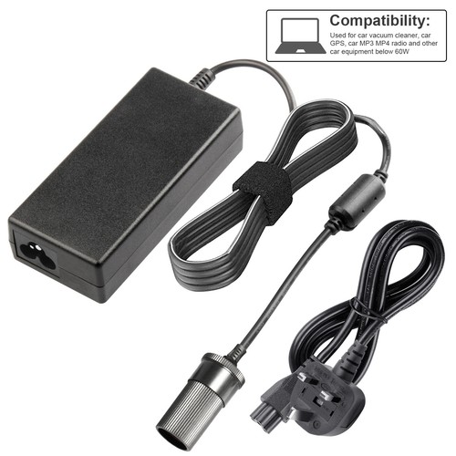 240V Mains Plug to 12V 5A Socket Adapter Car Cigarette Lighter Power Converter - Picture 4 of 8
