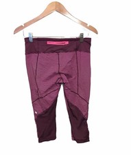 Pantaloni Lululemon Run For Your Life Crop Hyper Stripe con coulisse lampone Glo prugna