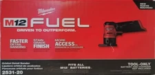Milwaukee 2531-20 M12 FUEL 12V Cordless Orbital Detail Sander Brushless NEW