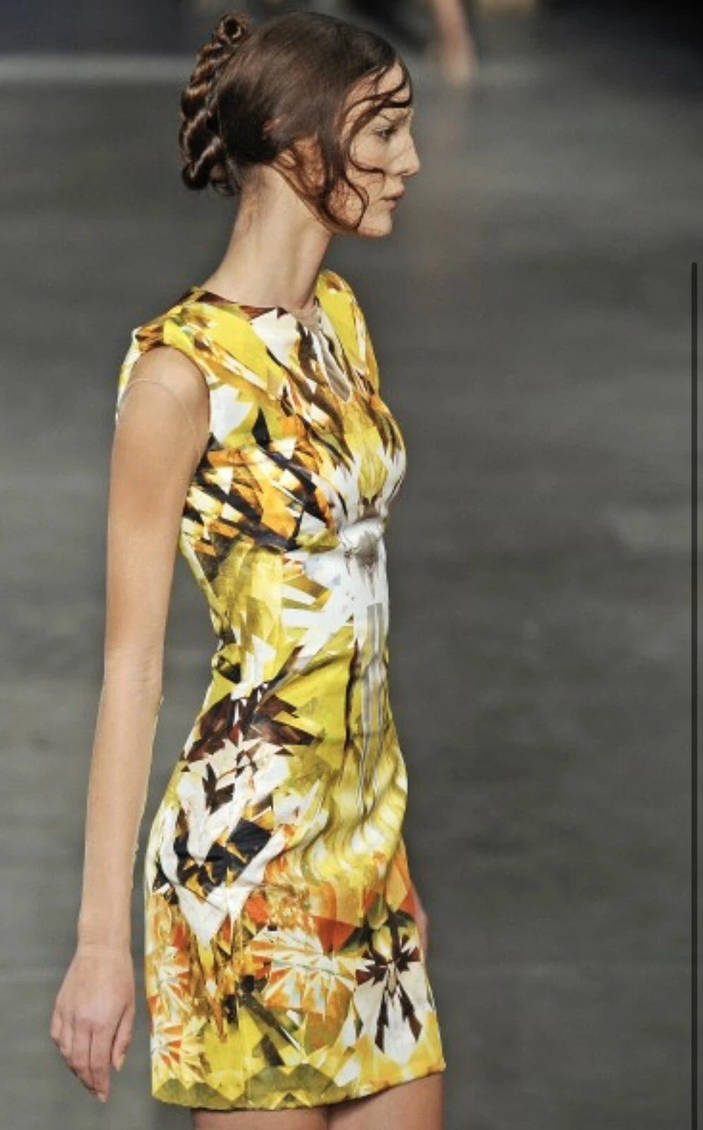 ALEXANDER MCQUEEN *ALEXANDER MCCHEEN* famigerato abito con stampa cristallo primavera 2009 IT 40