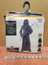 Fade In  Out Phantom Light Up Halloween Costume Phantom Child Sz L 10/12 NEW