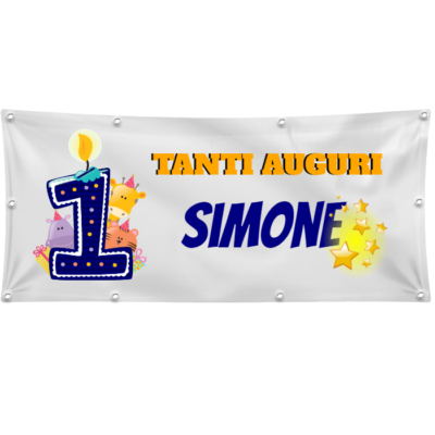 Striscione Olografico Blu Per 6° Compleanno - 3,9 Metri, Per Interni/Esterni