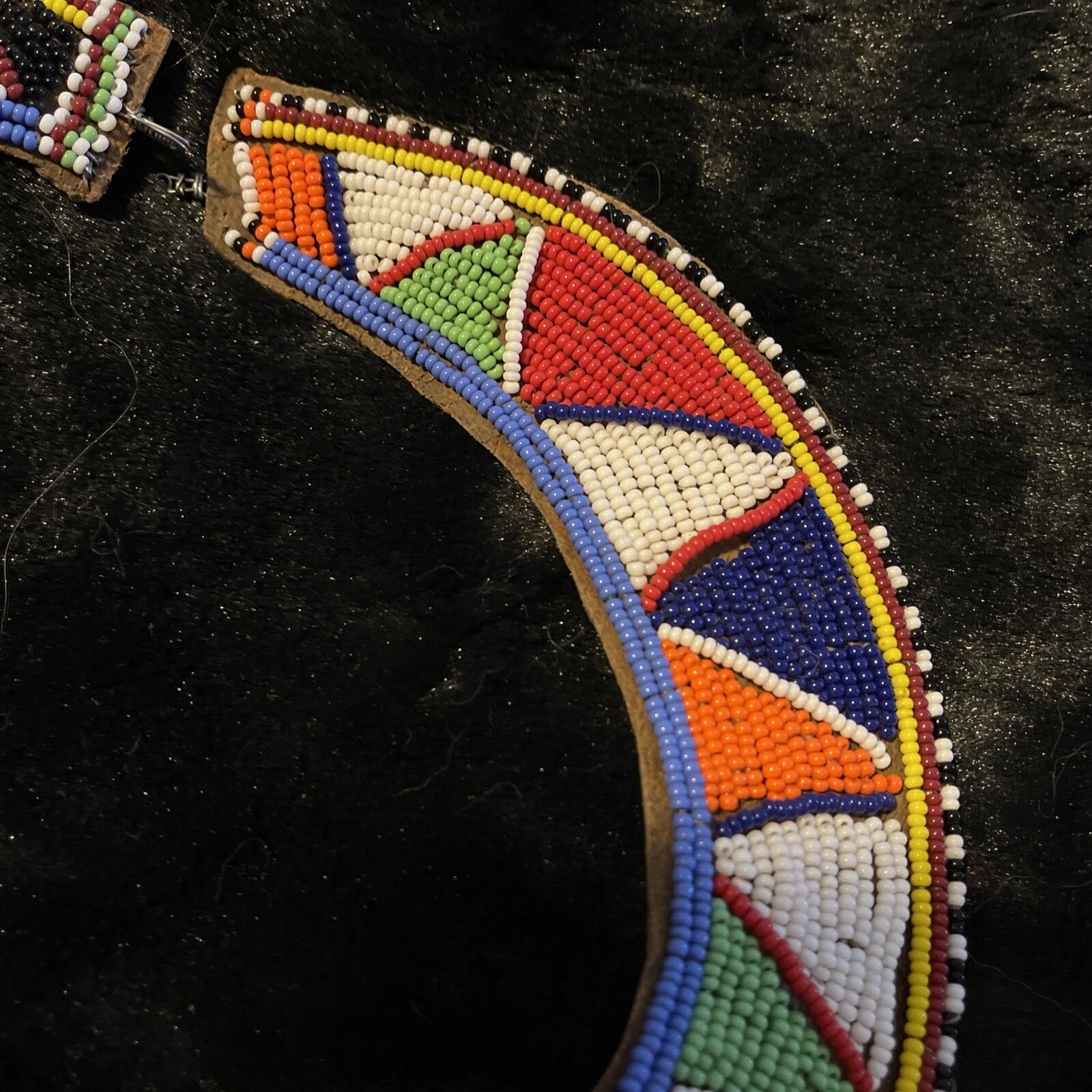 Hand Beaded and Shell Dangle Multi Colored Native… - image 11